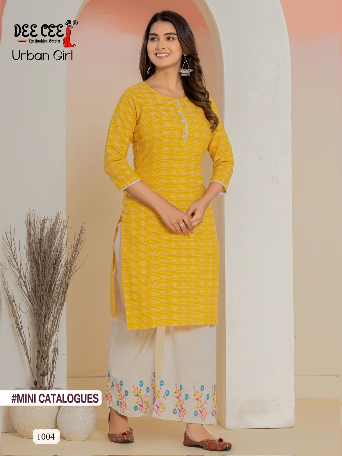 Urban Girl By Dee Cee Printed Cotton Embroidery Kurti With Bottom Wholesale Shop In Surat